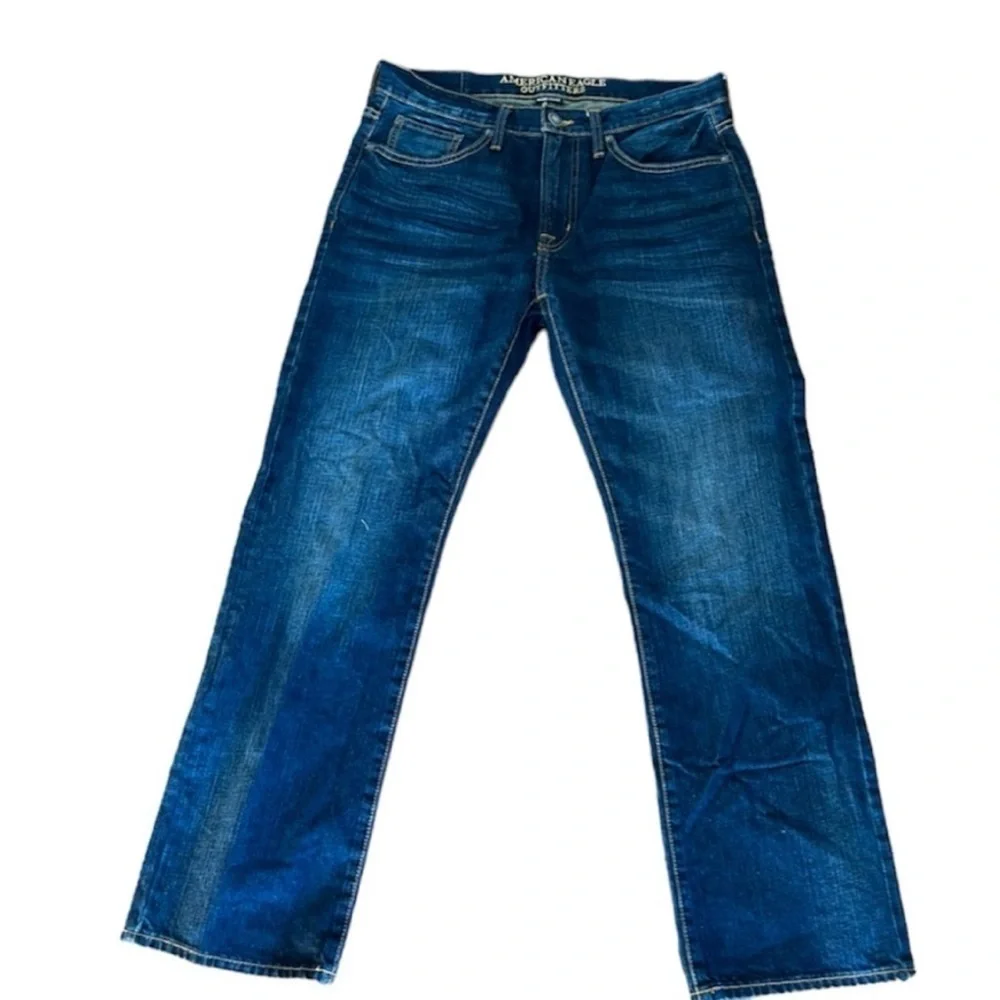 American Eagle Next Level Flex Original Straight Jeans Mens 31 X30 Dark Wash